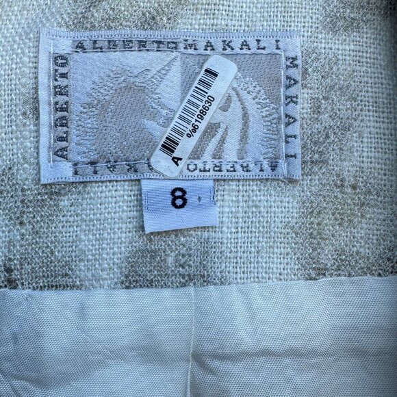 Vintage Alberto Makali Linen Animal Print Blazer - Picture 8 of 9